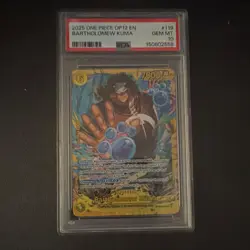 Bandai 2025 One Piece OP12-119 Bartholomew Kuma Secret Foil PSA 10 English - Image 1