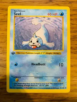 NM! 1st Edition Shadowless Seel (41/102) Base Set Pokemon Card! FAST P&P! - Image 1