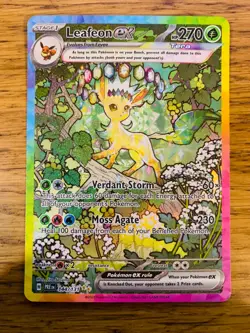 NM! Leafeon ex (144/131) Prismatic Evolutions Special Illustration Pokemon Card! - Image 1