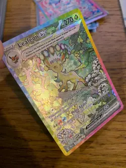 NM! Leafeon ex (144/131) Prismatic Evolutions Special Illustration Pokemon Card! - Image 3