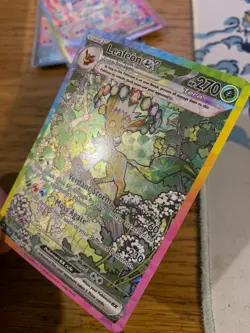 NM! Leafeon ex (144/131) Prismatic Evolutions Special Illustration Pokemon Card! - Image 4