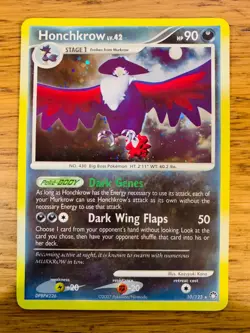 NM! Honchkrow (10/123) Diamond & Pearl Mysterious Treasures Holo Pokemon Card! - Image 1