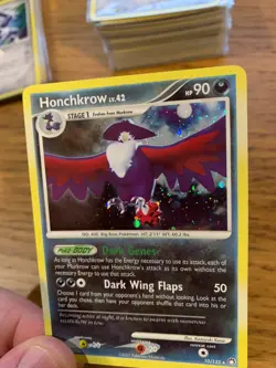 NM! Honchkrow (10/123) Diamond & Pearl Mysterious Treasures Holo Pokemon Card! - Image 4