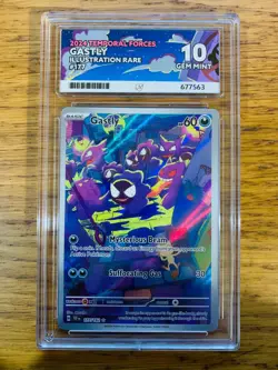 ACE 10! Gastly (177/162) Temporal Forces S&V Illustration Rare Pokemon Card! - Image 1