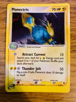 NM! Manectric (9/109) EX Ruby & Sapphire Holo Rare Pokemon Card! FAST P&P! - Image 1