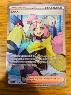 NM! Iono SVP124 Premium Tournament Collection Black Star Promo Pokemon Card! - Image 1