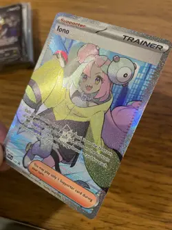 NM! Iono SVP124 Premium Tournament Collection Black Star Promo Pokemon Card! - Image 4