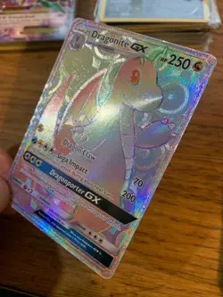NM! Dragonite GX SM156 Sun & Moon Rainbow Rare Full Art Promo Pokemon Card! - Image 4