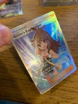 NM! Green's Exploration (209/214) Unbroken Bonds Tag Team Alt Art Pokemon Card! - Image 3