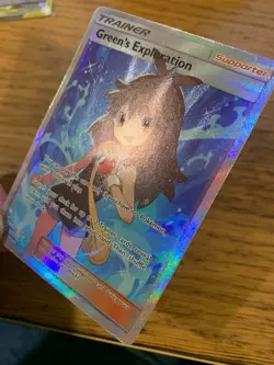 NM! Green's Exploration (209/214) Unbroken Bonds Tag Team Alt Art Pokemon Card! - Image 4