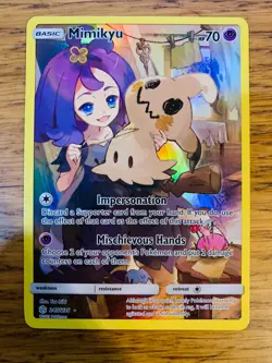 NEAR MINT! Mimikyu (245/236) Sun & Moon Cosmic Eclipse Secret Rare Pokemon Card! - Image 1