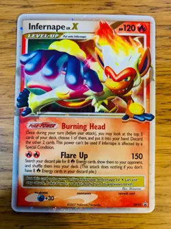 NM! Infernape LV.X DP10 Diamond & Pearl Black Star Promo Holo Pokemon Card! - Image 1