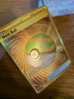 NM! Nest Ball (255/198) Scarlet & Violet Base Set Hyper Rare Gold Pokemon Card! - Image 3