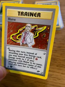 1st Edition Blaine Trainer (17/132) Holo Gym Challenge Pokemon Card! FREE P&P! - Image 5