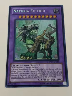Yugioh - Naturia Exterio x 3 - Secret Rare NM - Free Holo Card - Image 2