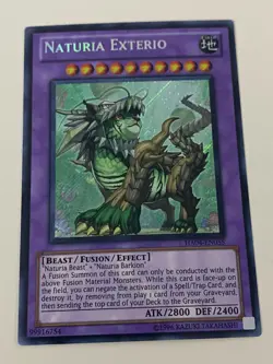 Yugioh - Naturia Exterio x 3 - Secret Rare NM - Free Holo Card - Image 3