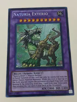 Yugioh - Naturia Exterio x 3 - Secret Rare NM - Free Holo Card - Image 4