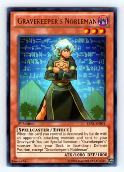 Yugioh Gravekeeper's Nobleman LVAL-EN031 Ultra Rare - NM 💎 - Image 1