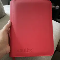 Vault X - 4 Pocket Red Zip Binder Flexible Cover Plastic Collectible Card Album - Image 1