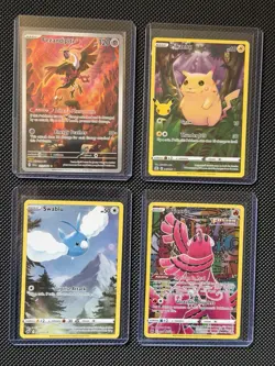 Pokemon TCG Silver Tempest Brilliant Stars 8-Card Lot Pikachu Swablu Malamar - Image 1
