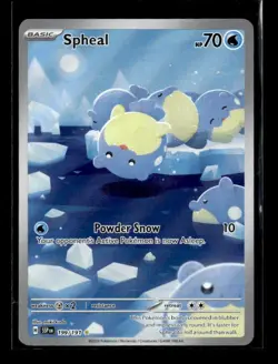 Pokemon Card Spheal 199/191 Surging Sparks Illustration Rare Holo TCG English - Image 1