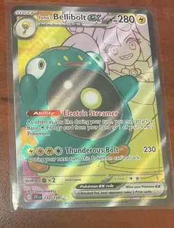 Iono's Bellibolt EX Holo-Pokemon TCG Card 172/159 SV Journey Together Ultra Rare - Image 1