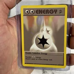 Double Colorless Energy - 124/130 Uncommon WOTC TCG Base Set 2 Pokemon Card NM - Image 1