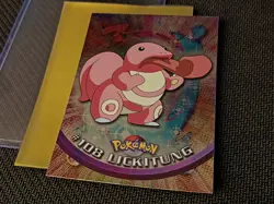 Lickitung #108 Blue Logo Topps Holo Foil TV Animation Pokemon Card - Image 1