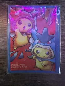 SEALED Pokemon Center Exclusive Magikarp & Gyarados Poncho Pikachu Card Sleeves - Image 1