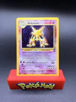 Alakazam Base Set 2 1/130 Holo Perfect Swirl NM Rare Vintage Pokemon Card - Image 1