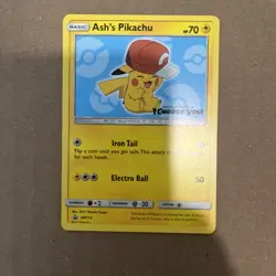 Pokemon TCG Ash's Pikachu SM113 Promo Card | Basic | English | 2017 - Image 1