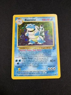 Blastoise 2/130 WOTC Vintage Pokemon Card Holo - Image 1