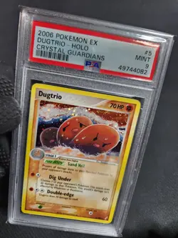 2006 Pokemon EX Crystal Guardians Dugtrio Holo #5 PSA 9 MINT Graded Pokemon Card - Image 4