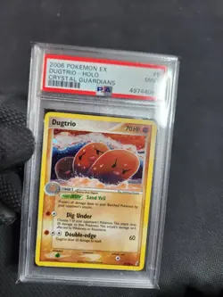 2006 Pokemon EX Crystal Guardians Dugtrio Holo #5 PSA 9 MINT Graded Pokemon Card - Image 5