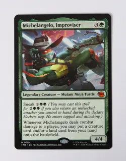 Michelangelo, Improviser #119 ~ MTG Teenage Mutant Ninja Turtles ~ Mythic ~ Mint - Image 1