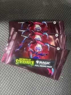 Secrets of Strixhaven 3 FOIL Promo Booster Packs magic MTG FREE US Ship SEALED - Image 1