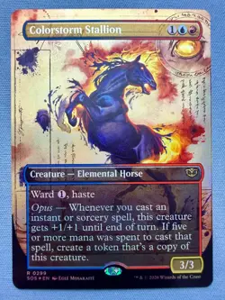 Colorstorm Stallion (Borderless) *FOIL* - MTG Secrets of Strixhaven SOS #299 NM - Image 1