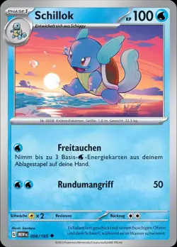 Pokemon Karten 151 Schillok 008/165 Deutsch - Image 1