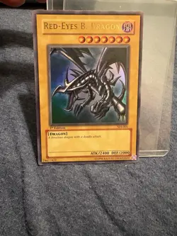 Yu-Gi-Oh! Red-Eyes B. Dragon SDJ-001 1st Ed Ultra Rare 2400/2000 - Image 1