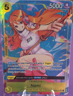 One Piece CCG Nami OP08-106 Two Legends Parallel Foil SR English 5000 - Image 1