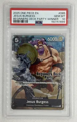 2025 ONE PIECE ROYAL BLOOD JESUS BURGESS OP10-085 BEGINNERS PSA 10 POP 4 Rare - Image 1
