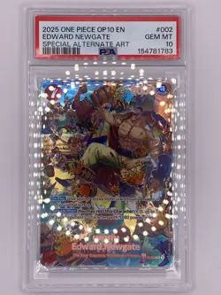 2025 ONE PIECE ROYAL BLOOD OP10 #ST15-002 EDWARD.NEWGATE SP ALT ART SR PSA 10 - Image 1