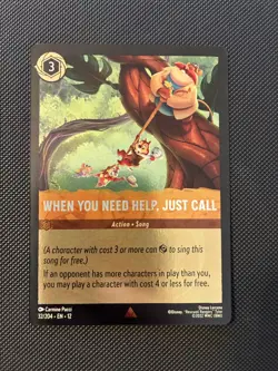 When You Need Help, Just Call 32/204 Wilds Unknown Cold Foil Disney Lorcana NM - Image 1