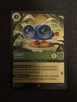 Lorcana Cold Foil - Lenny - Toy Binoculars 79/204 - Wilds Unknown - Image 1