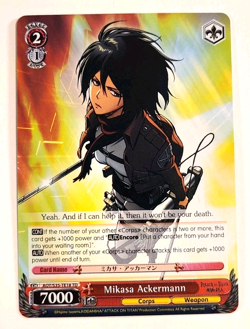 Mikasa Ackermann - AOT/S35-T18 TD - Trial Deck - Attack on Titan - Weiss Schwarz - Image 1