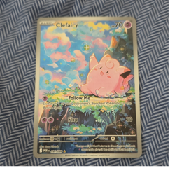 Pokemon Clefairy POR 094/088 Full Art Holo Basic Psychic 70 HP English TCG Card - Image 1