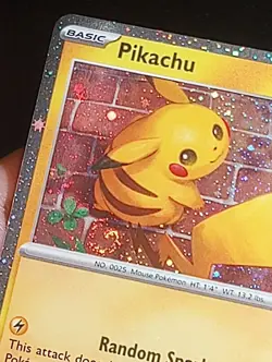 PERFECT FART SWIRL 🌀 NM Pikachu 051/162 30th Anniversary Stamped Pokemon Card - Image 3