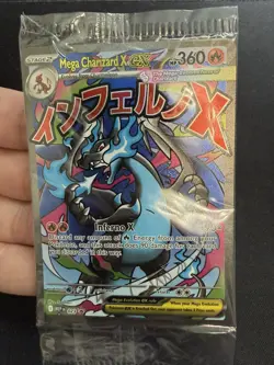 Pokemon TCG Mega Charizard X ex 023 Sealed Promo 2-Card Pack Mega Charizard UPC - Image 1