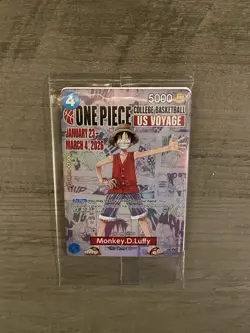 One Piece College Basketball US Voyage Monkey D. Luffy Card SEALED - Image 4