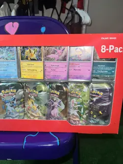 Pokemon TCG Prismatic Evolutions 8 Mini-Tin Bundle w/ Promo Cards SEALED - Image 3